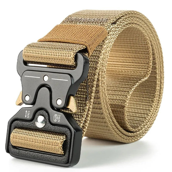 Genuine tactical belt quick release outdoor military belt soft real nylon sports accessories men and women black belt - Bivakshop