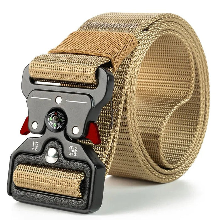 Genuine tactical belt quick release outdoor military belt soft real nylon sports accessories men and women black belt - Bivakshop