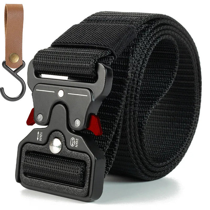 Genuine tactical belt quick release outdoor military belt soft real nylon sports accessories men and women black belt - Bivakshop
