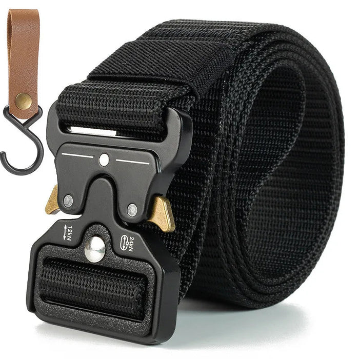 Genuine tactical belt quick release outdoor military belt soft real nylon sports accessories men and women black belt - Bivakshop