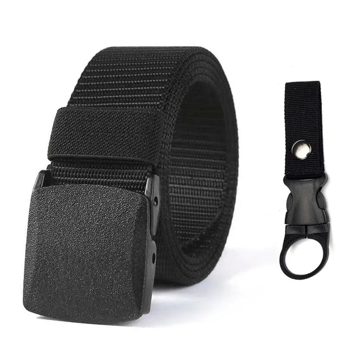 Genuine tactical belt quick release outdoor military belt soft real nylon sports accessories men and women black belt - Bivakshop