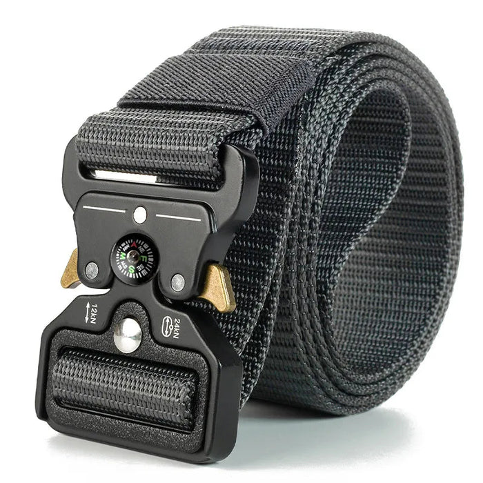 Genuine tactical belt quick release outdoor military belt soft real nylon sports accessories men and women black belt - Bivakshop