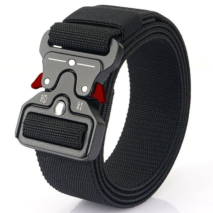Genuine tactical belt quick release outdoor military belt soft real nylon sports accessories men and women black belt - Bivakshop