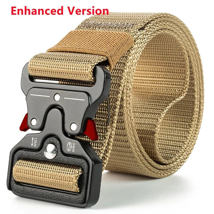 Genuine tactical belt quick release outdoor military belt soft real nylon sports accessories men and women black belt - Bivakshop