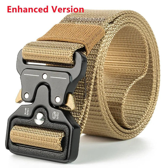 Genuine tactical belt quick release outdoor military belt soft real nylon sports accessories men and women black belt - Bivakshop