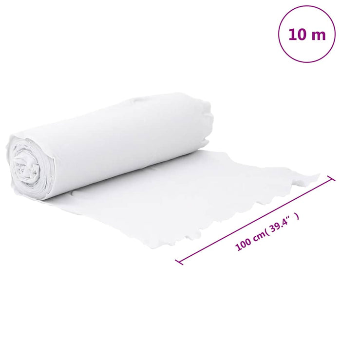 Geotextielmembraan – 1 x 10 m – Polyestervezel – Onkruiddoek – Waterdoorlatend - Bivakshop