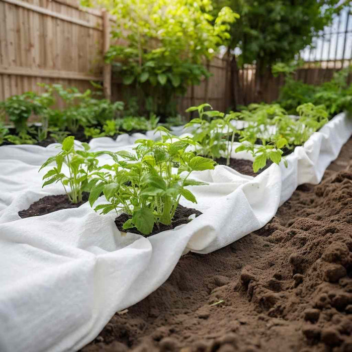 Geotextielmembraan – 1 x 10 m – Polyestervezel – Onkruiddoek – Waterdoorlatend - Bivakshop