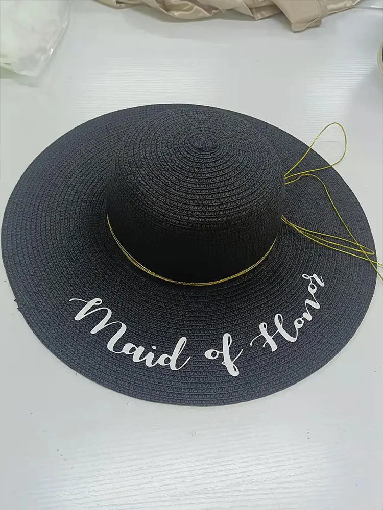 Gepersonaliseerde floppy strandhoeden - Voor bruiloft - Bruidssuites - Bivakshop