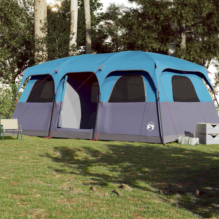 Gezinstent – Waterdichte tent – Blauw – Ruim ontwerp – 8 of 10 Personen - Bivakshop