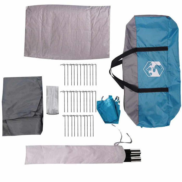 Gezinstent – Waterdichte tent – Blauw – Ruim ontwerp – 8 of 10 Personen - Bivakshop