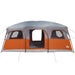 Gezinstent – Waterdichte tent – Grijs en oranje – Ruim ontwerp – 8 of 10 Personen - Bivakshop