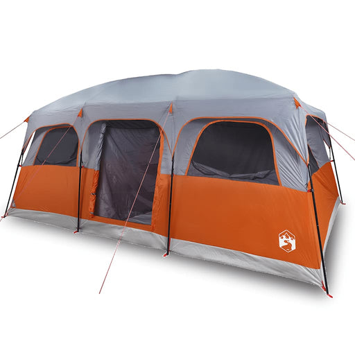 Gezinstent – Waterdichte tent – Grijs en oranje – Ruim ontwerp – 8 of 10 Personen - Bivakshop
