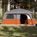 Gezinstent – Waterdichte tent – Grijs en oranje – Ruim ontwerp – 8 of 10 Personen - Bivakshop