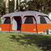 Gezinstent – Waterdichte tent – Grijs en oranje – Ruim ontwerp – 8 of 10 Personen - Bivakshop