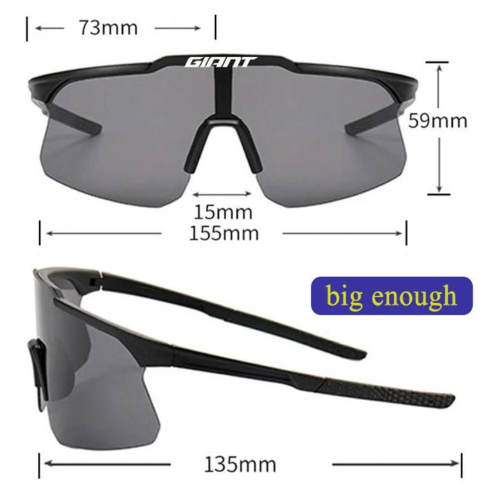Giant fietsbril unisex – Sportzonnebril met UV400 bescherming & lichtgewicht frame - Bivakshop