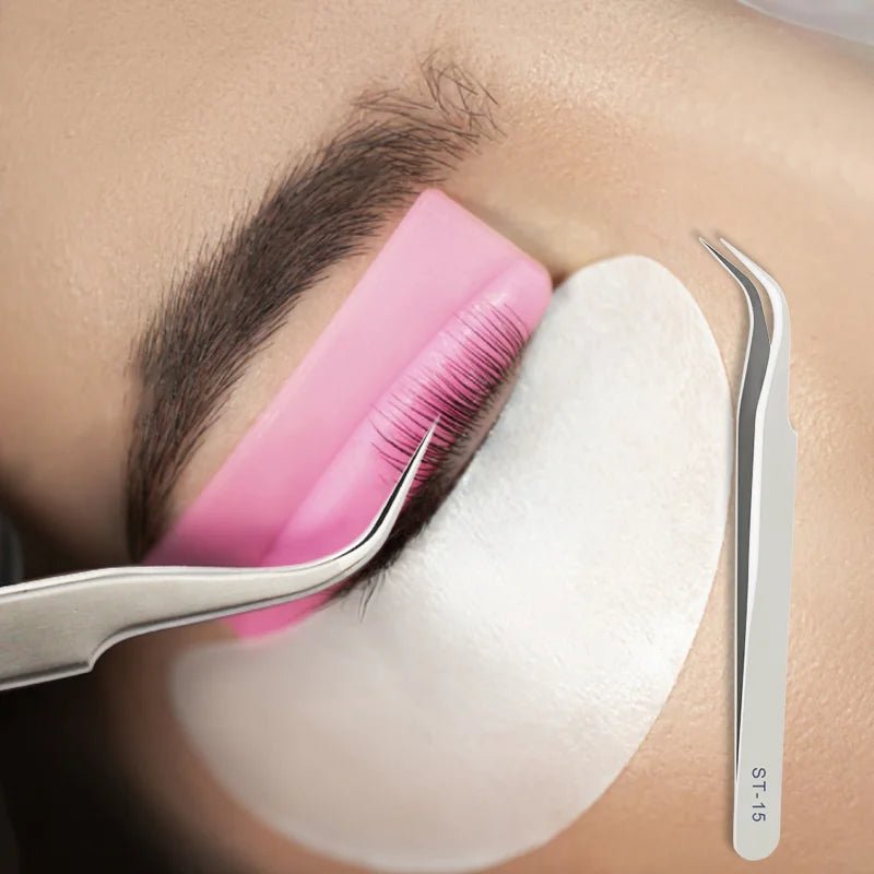 Glamlash esd st sa anti - statische wimper pincet – Gebogen & rechte tip pincet voor wimperverlenging - Bivakshop
