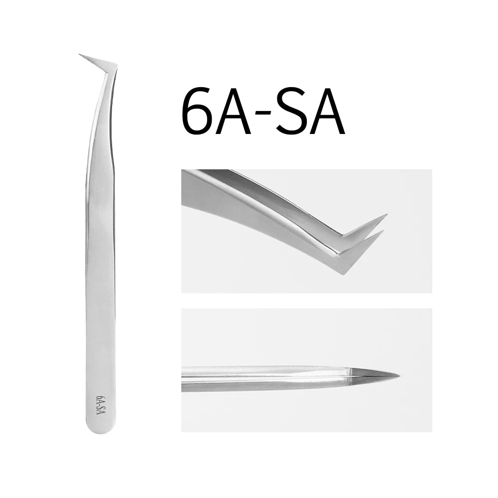Glamlash esd st sa anti - statische wimper pincet – Gebogen & rechte tip pincet voor wimperverlenging - Bivakshop