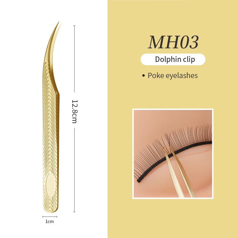 Glamlash esd st sa anti - statische wimper pincet – Gebogen & rechte tip pincet voor wimperverlenging - Bivakshop