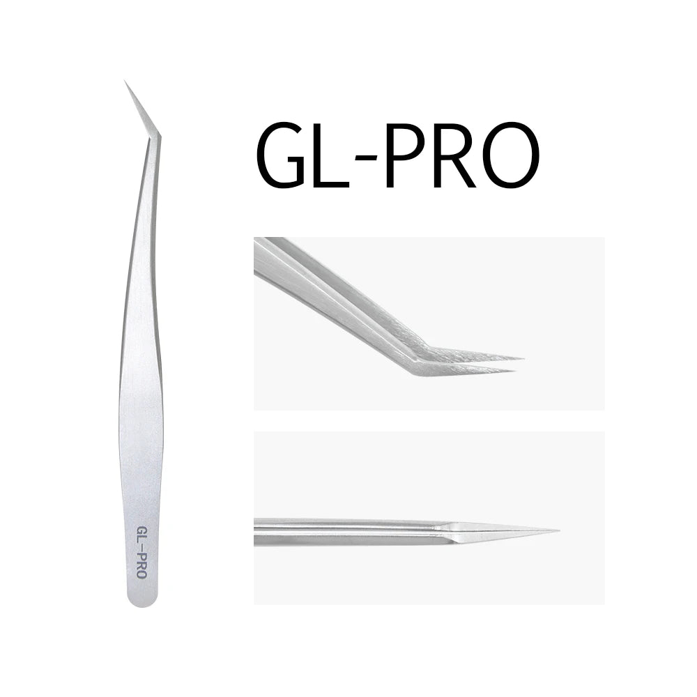 Glamlash esd st sa anti - statische wimper pincet – Gebogen & rechte tip pincet voor wimperverlenging - Bivakshop