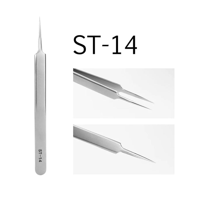Glamlash esd st sa anti - statische wimper pincet – Gebogen & rechte tip pincet voor wimperverlenging - Bivakshop