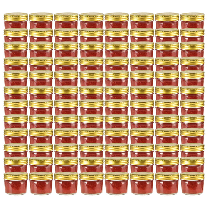 Glazen Jampotten – 110 ml – Met Deksel – Set van 24, 48 of 96 Stuks - Bivakshop