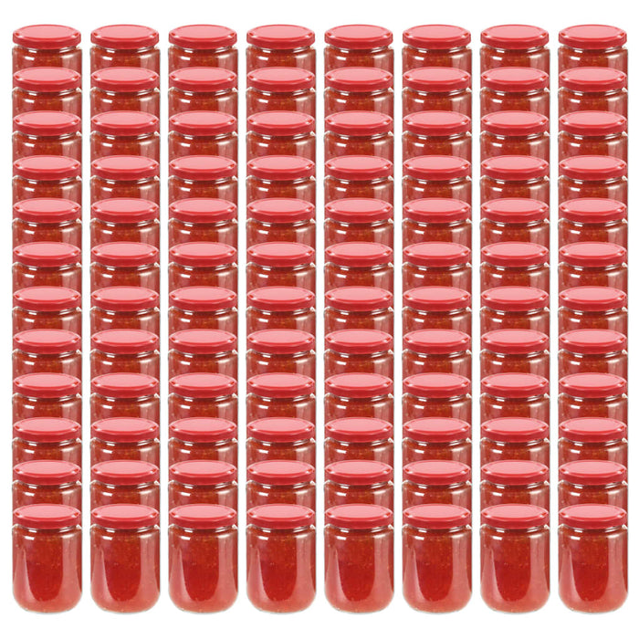 Glazen Jampotten 230 ml met Deksel - Set van 48 of 96 stuks - Bivakshop