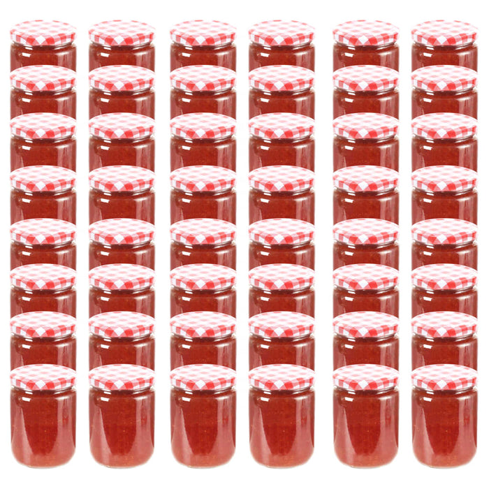 Glazen Jampotten 230 ml met Deksel - Set van 48 of 96 stuks - Bivakshop