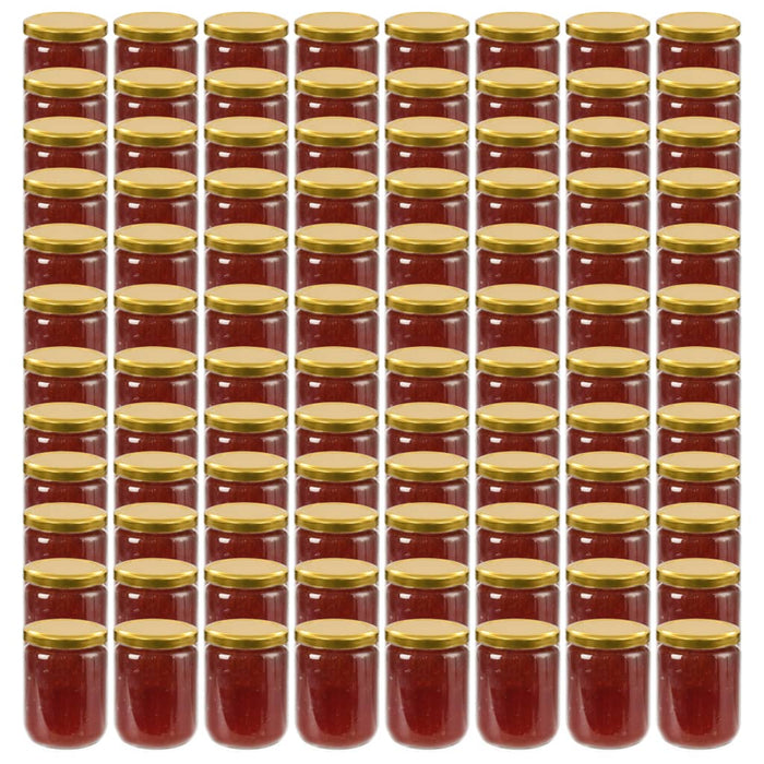 Glazen Jampotten 230 ml met Deksel - Set van 48 of 96 stuks - Bivakshop