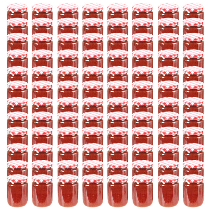 Glazen Jampotten 230 ml met Deksel - Set van 48 of 96 stuks - Bivakshop