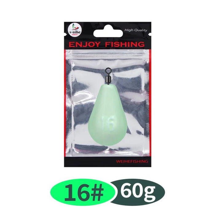 Glow - in - the - Dark Lead Sinker Set – 30g t/m 150g – Allround Lood - Bivakshop