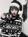Gothic skull trui - Zachte warme gebreide pullover - Vrouwen herfst/winter - Bivakshop