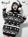 Gothic skull trui - Zachte warme gebreide pullover - Vrouwen herfst/winter - Bivakshop