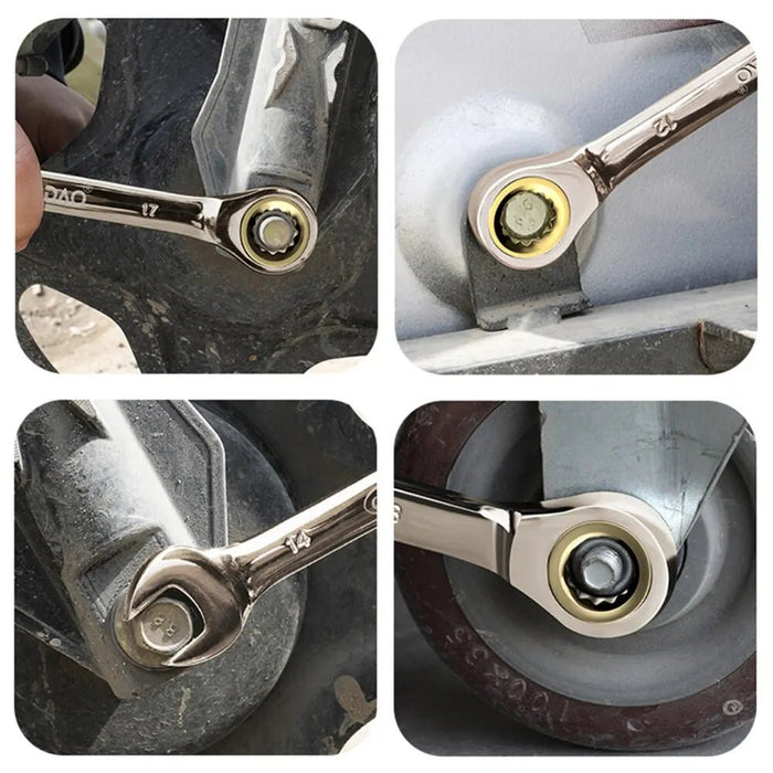 Gouden ratelsleutel – Flexibele universele steeksleutel – Auto reparatie & handgereedschap - Bivakshop