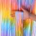 Gradient Pastel Fringe Gordijn (1x2M) – Regenboog Tinsel Achtergrond – Betoverende Feestdecoratie - Bivakshop