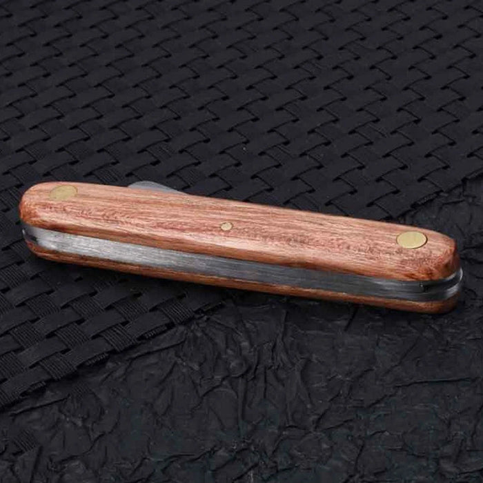 Grafting Tools Foldable Grafting Pruning Knife Professional Garden Grafting Cutter Stainless Steel Wooden Handle Grafting Knife - Bivakshop