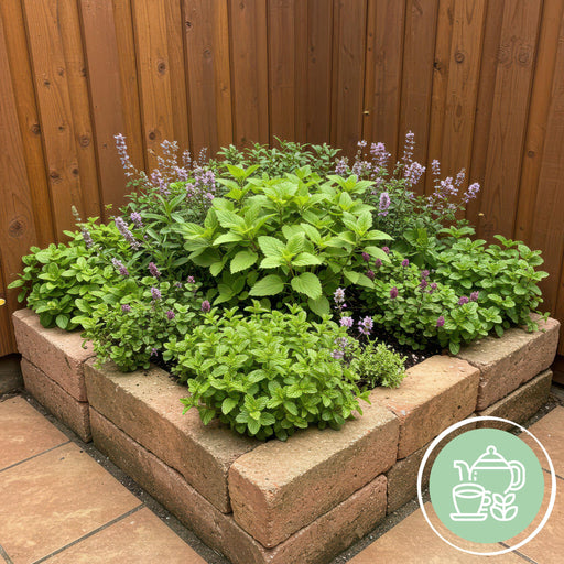 Green Boutiq – Borderpakket Theekruiden – 8 Vaste Planten – 1 m² - Bivakshop