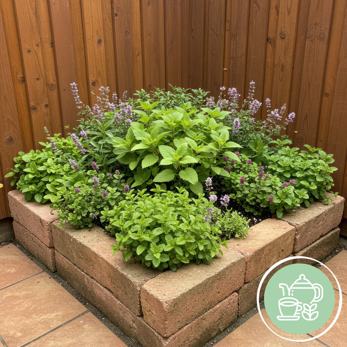 Green Boutiq – Borderpakket Theekruiden – 8 Vaste Planten – 1 m² - Bivakshop