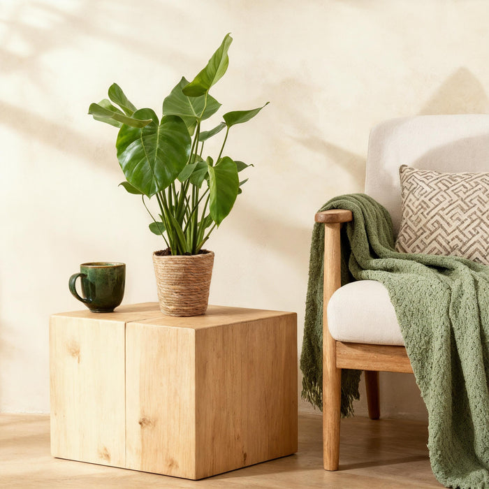 Green Boutiq Monstera Deliciosa – Gatenplant – Set van 2 – 50–55 cm - Bivakshop
