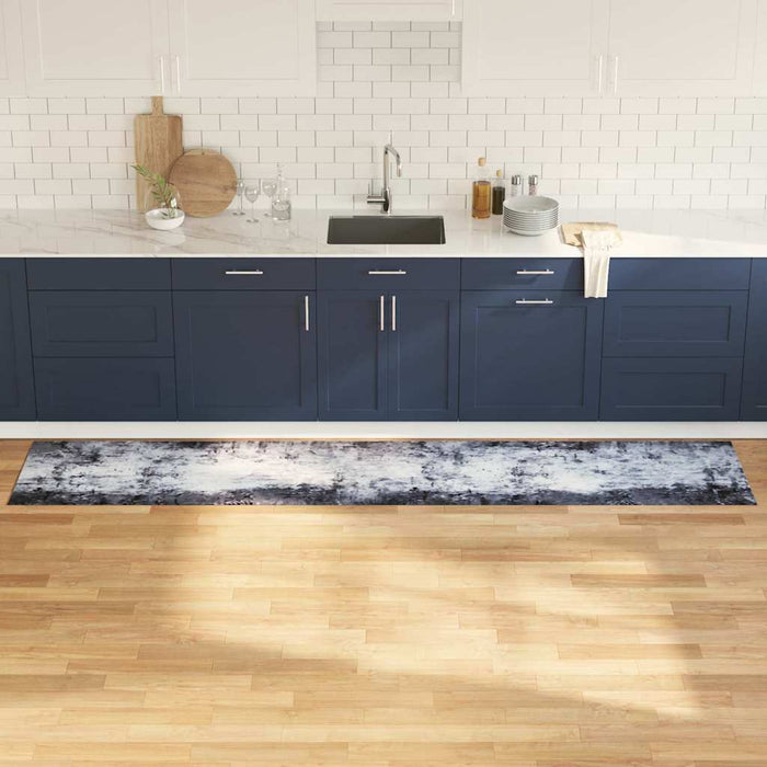 Grijs Keuken Vloerkleed – 180x60 cm – Fluweel Beton Look - Bivakshop