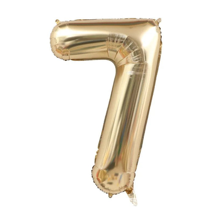 Grote Cijferballon Wit - Goud (100 cm / 40 Inch) – Luxe Folieballon voor Verjaardag & Jubileum – Cijfers 0 - 9 - Bivakshop
