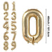 Grote Cijferballon Wit - Goud (100 cm / 40 Inch) – Luxe Folieballon voor Verjaardag & Jubileum – Cijfers 0 - 9 - Bivakshop