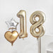 Grote Cijferballon Wit - Goud (100 cm / 40 Inch) – Luxe Folieballon voor Verjaardag & Jubileum – Cijfers 0 - 9 - Bivakshop