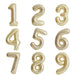 Grote Cijferballon Wit - Goud (100 cm / 40 Inch) – Luxe Folieballon voor Verjaardag & Jubileum – Cijfers 0 - 9 - Bivakshop