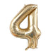 Grote Cijferballon Wit - Goud (100 cm / 40 Inch) – Luxe Folieballon voor Verjaardag & Jubileum – Cijfers 0 - 9 - Bivakshop