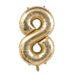 Grote Cijferballon Wit - Goud (100 cm / 40 Inch) – Luxe Folieballon voor Verjaardag & Jubileum – Cijfers 0 - 9 - Bivakshop