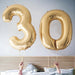 Grote Cijferballon Wit - Goud (100 cm / 40 Inch) – Luxe Folieballon voor Verjaardag & Jubileum – Cijfers 0 - 9 - Bivakshop