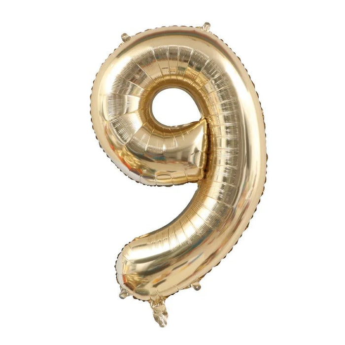 Grote Cijferballon Wit - Goud (100 cm / 40 Inch) – Luxe Folieballon voor Verjaardag & Jubileum – Cijfers 0 - 9 - Bivakshop