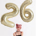 Grote Cijferballon Wit - Goud (100 cm / 40 Inch) – Luxe Folieballon voor Verjaardag & Jubileum – Cijfers 0 - 9 - Bivakshop
