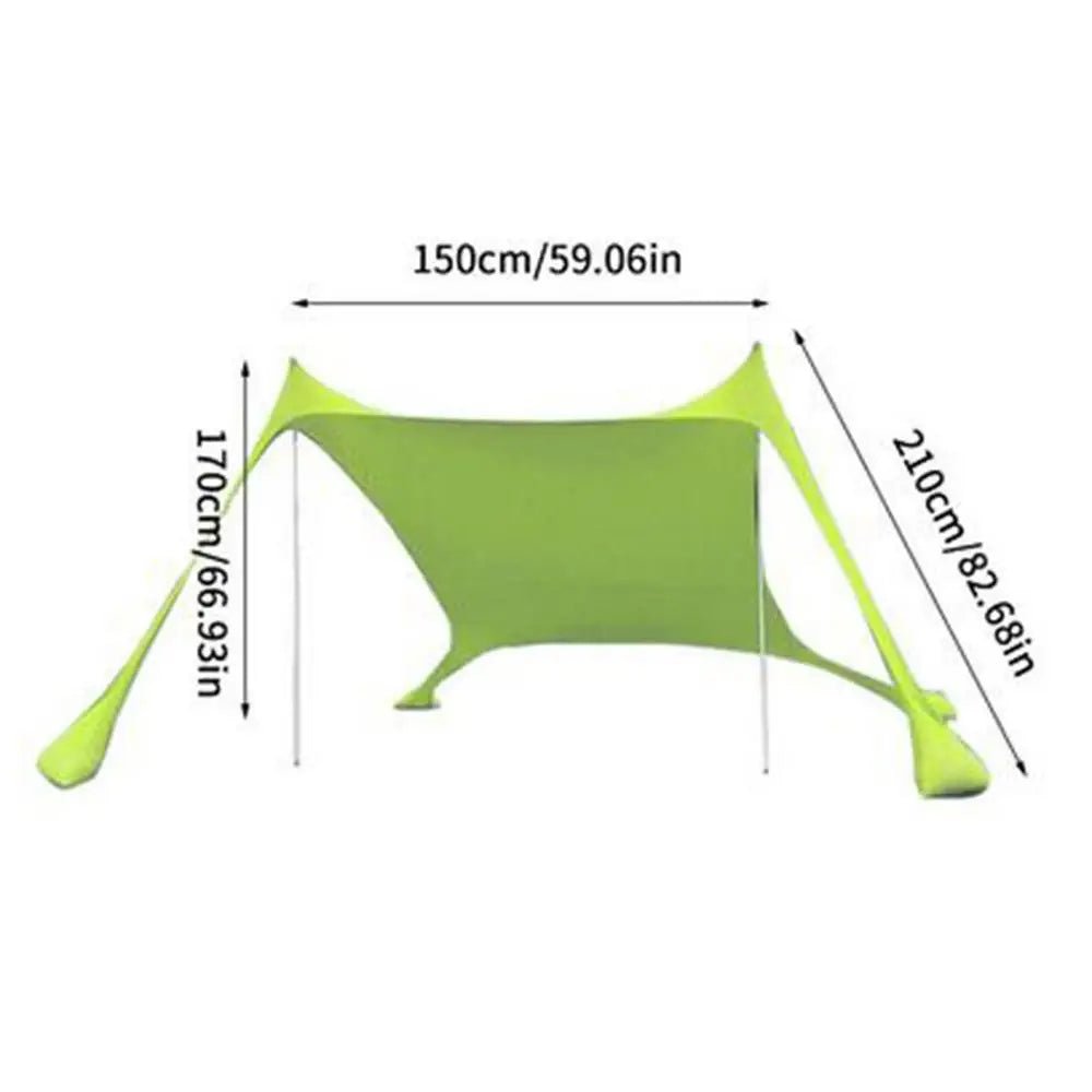 Grote strand schaduw - Tent draagbaar - Familie zonbescherming upf50+ - Bivakshop