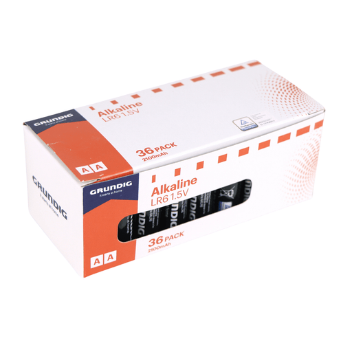 Grundig - AA Alkaline Batterijen – 1.5V – 36 Stuks – Langdurige Energie - Bivakshop